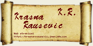 Krasna Raušević vizit kartica